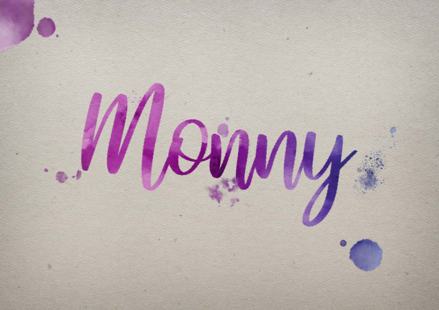 Free photo of Monny Watercolor Name DP