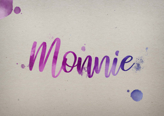 Free photo of Monnie Watercolor Name DP