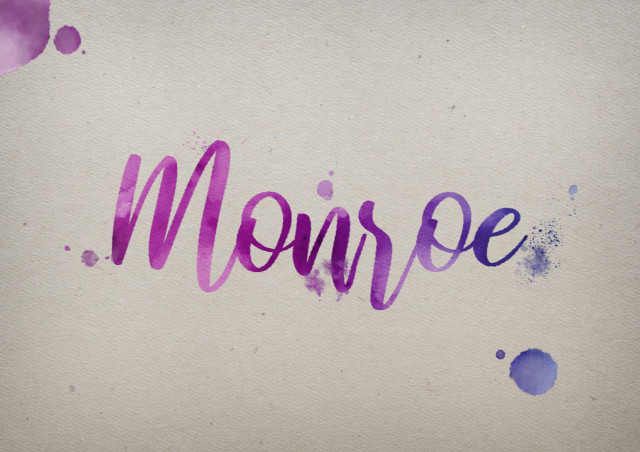 Free photo of Monroe Watercolor Name DP