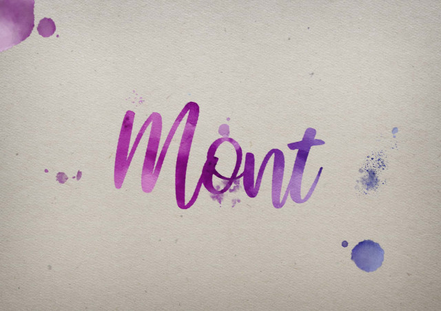 Free photo of Mont Watercolor Name DP
