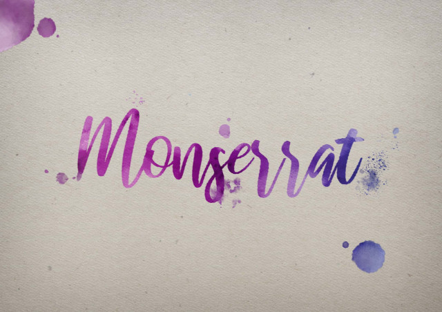 Free photo of Monserrat Watercolor Name DP