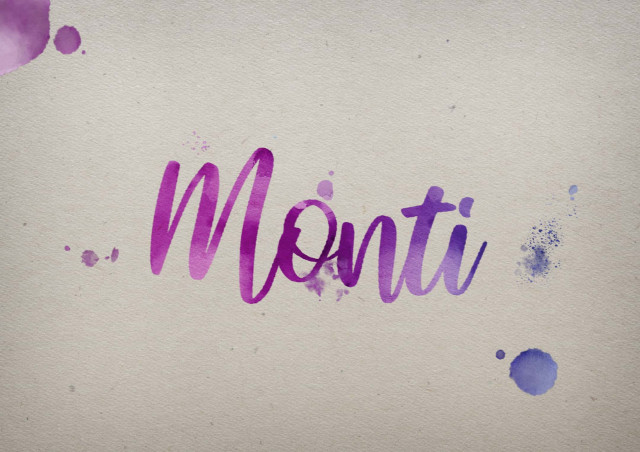 Free photo of Monti Watercolor Name DP