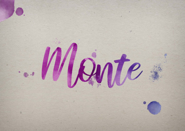Free photo of Monte Watercolor Name DP