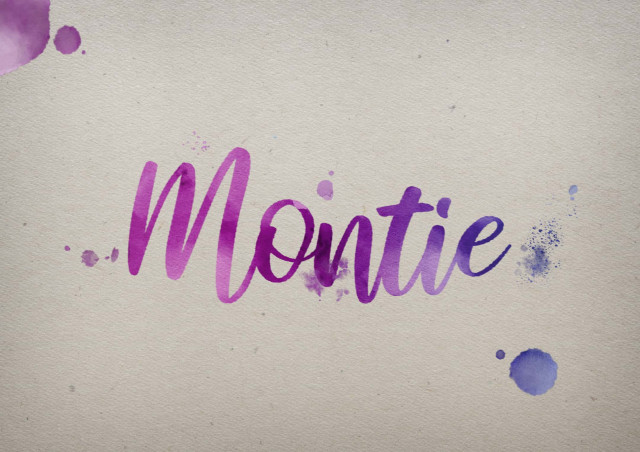 Free photo of Montie Watercolor Name DP