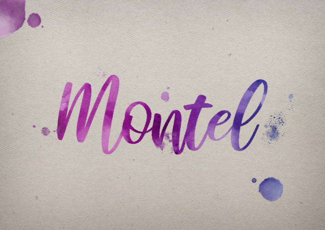 Free photo of Montel Watercolor Name DP