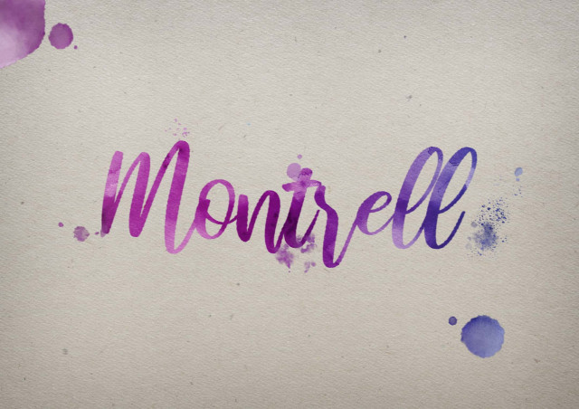 Free photo of Montrell Watercolor Name DP