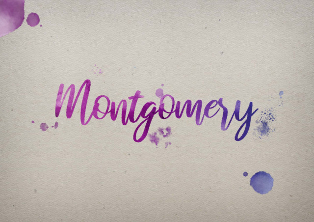 Free photo of Montgomery Watercolor Name DP