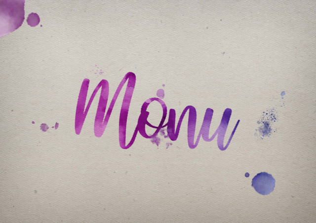 Free photo of Monu Watercolor Name DP