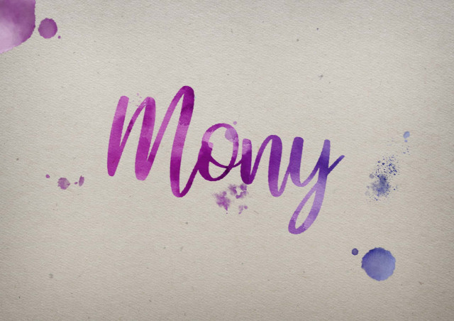 Free photo of Mony Watercolor Name DP