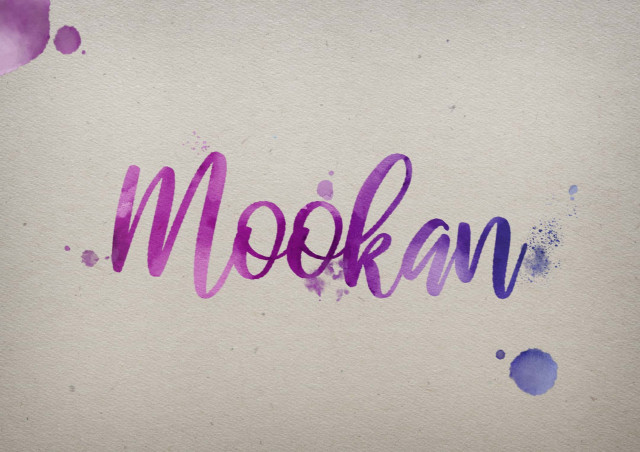 Free photo of Mookan Watercolor Name DP
