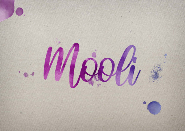 Free photo of Mooli Watercolor Name DP