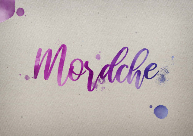 Free photo of Mordche Watercolor Name DP
