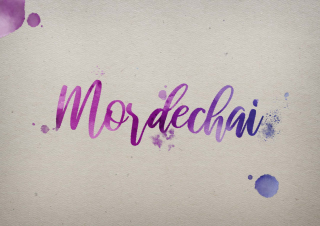 Free photo of Mordechai Watercolor Name DP