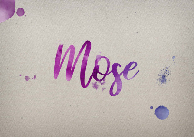 Free photo of Mose Watercolor Name DP