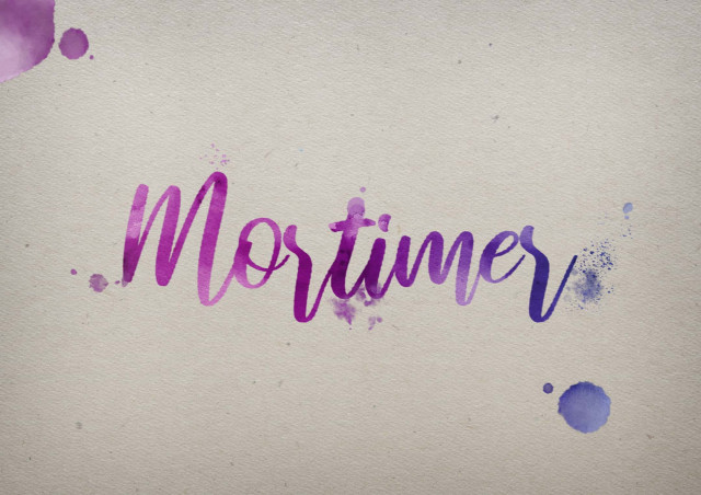 Free photo of Mortimer Watercolor Name DP