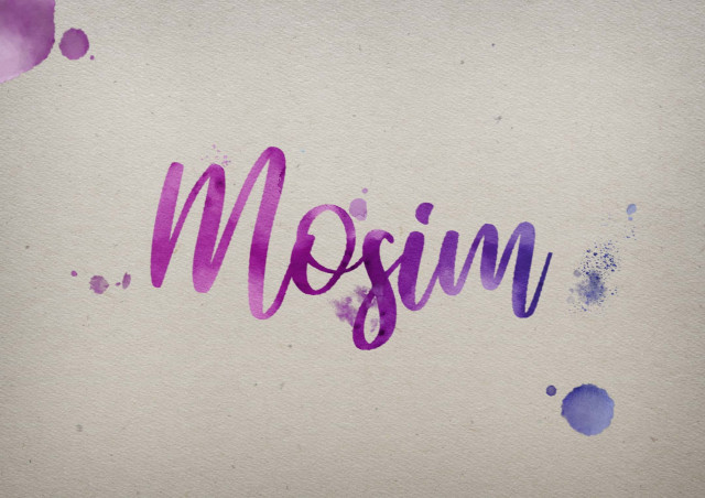 Free photo of Mosim Watercolor Name DP