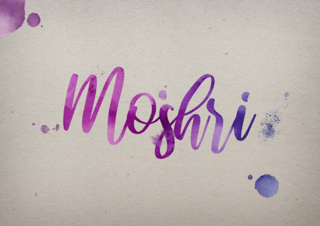 Free photo of Moshri Watercolor Name DP