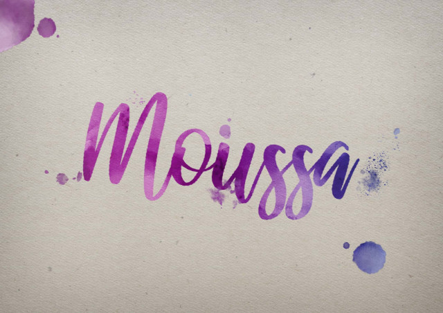 Free photo of Moussa Watercolor Name DP
