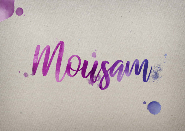 Free photo of Mousam Watercolor Name DP