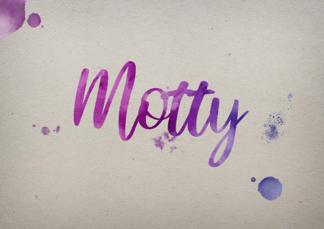 Free photo of Motty Watercolor Name DP