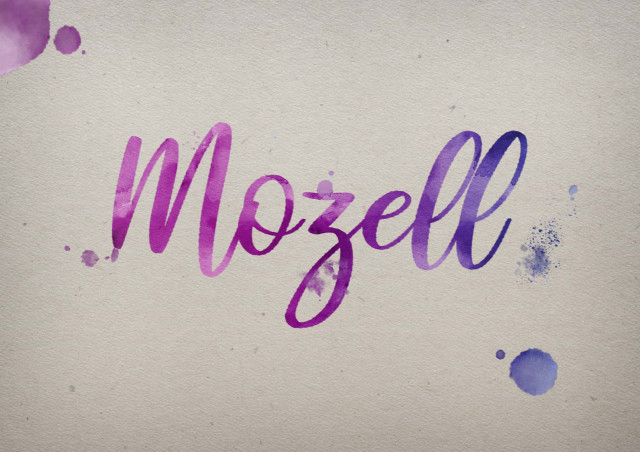 Free photo of Mozell Watercolor Name DP