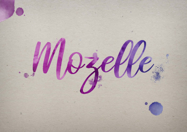 Free photo of Mozelle Watercolor Name DP