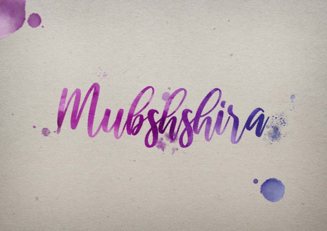 Free photo of Mubshshira Watercolor Name DP