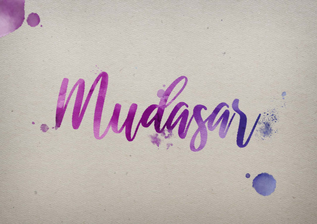 Free photo of Mudasar Watercolor Name DP