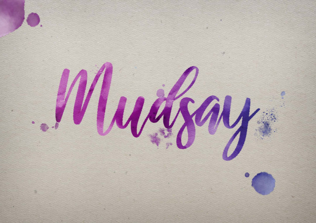 Free photo of Mudsay Watercolor Name DP