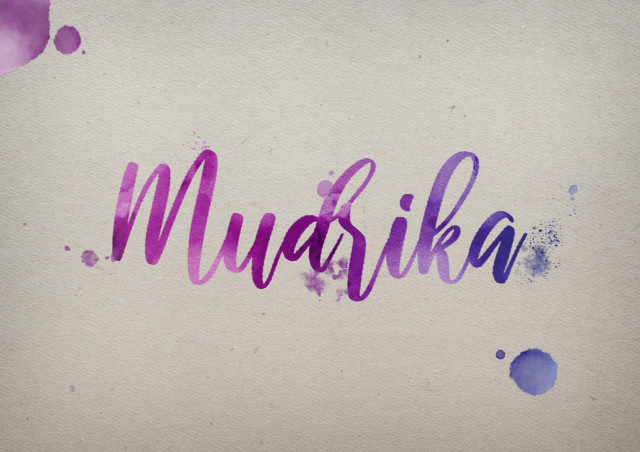 Free photo of Mudrika Watercolor Name DP