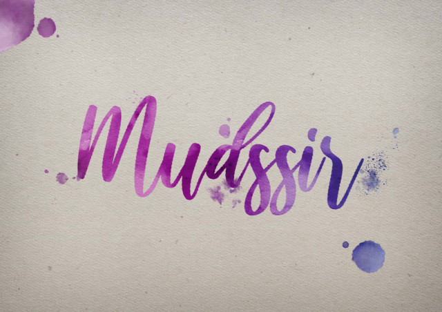 Free photo of Mudssir Watercolor Name DP