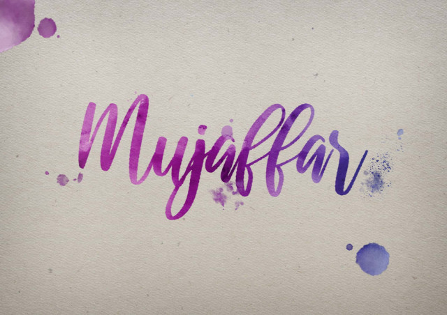 Free photo of Mujaffar Watercolor Name DP