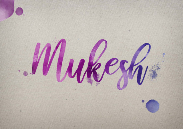 Free photo of Mukesh Watercolor Name DP