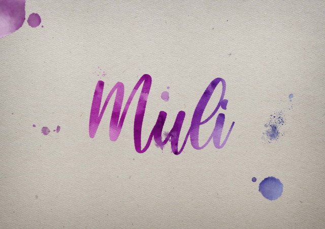 Free photo of Muli Watercolor Name DP