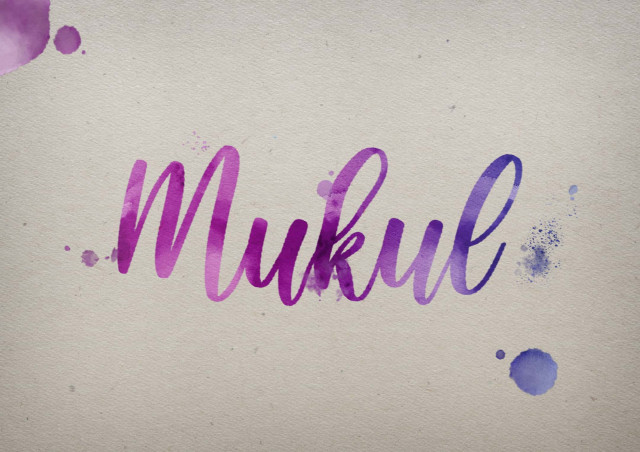 Free photo of Mukul Watercolor Name DP