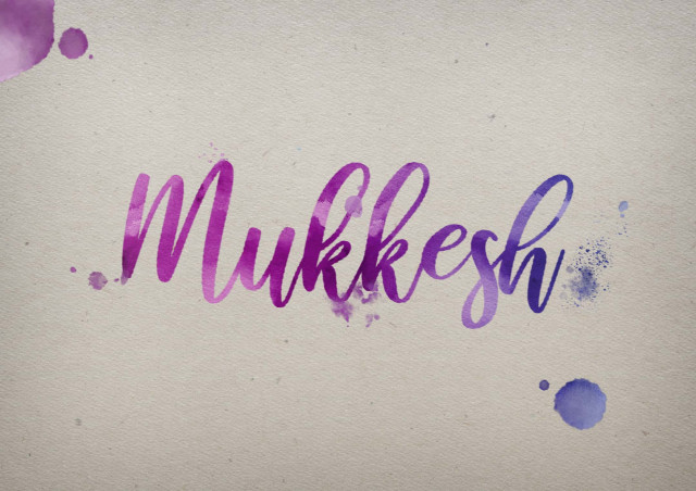 Free photo of Mukkesh Watercolor Name DP