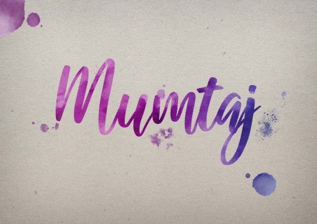 Free photo of Mumtaj Watercolor Name DP