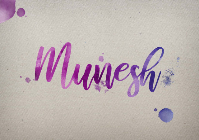 Free photo of Munesh Watercolor Name DP