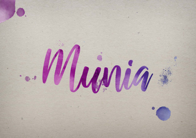 Free photo of Munia Watercolor Name DP