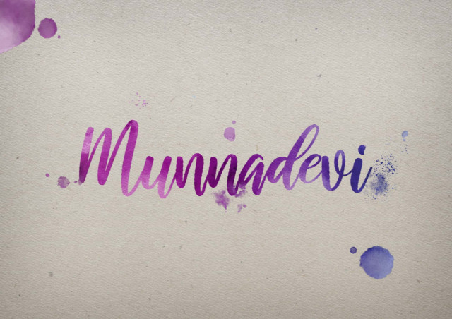 Free photo of Munnadevi Watercolor Name DP