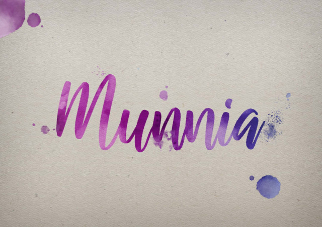 Free photo of Munnia Watercolor Name DP