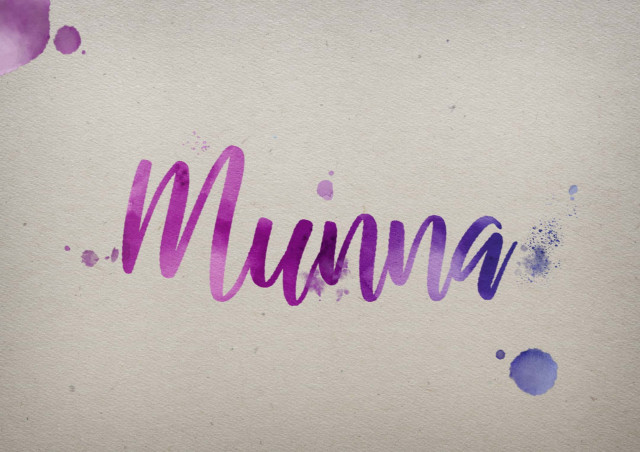 Free photo of Munna Watercolor Name DP