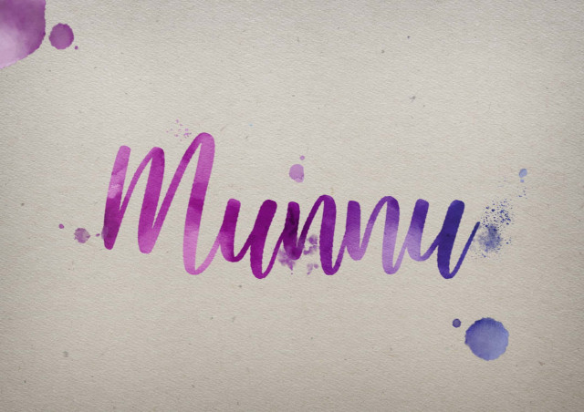 Free photo of Munnu Watercolor Name DP