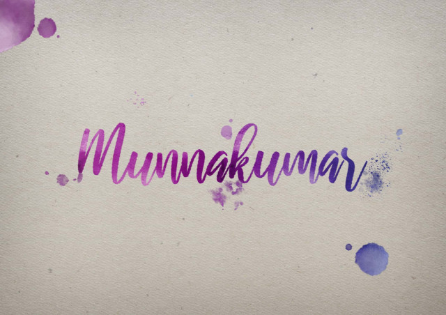 Free photo of Munnakumar Watercolor Name DP