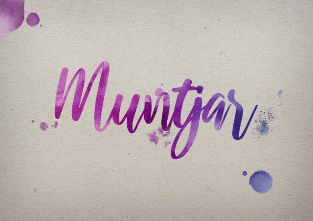 Free photo of Muntjar Watercolor Name DP