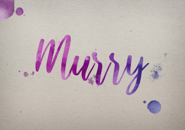 Free photo of Murry Watercolor Name DP