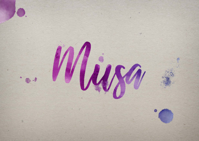 Free photo of Musa Watercolor Name DP