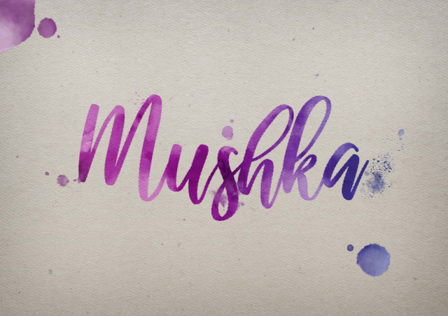 Free photo of Mushka Watercolor Name DP