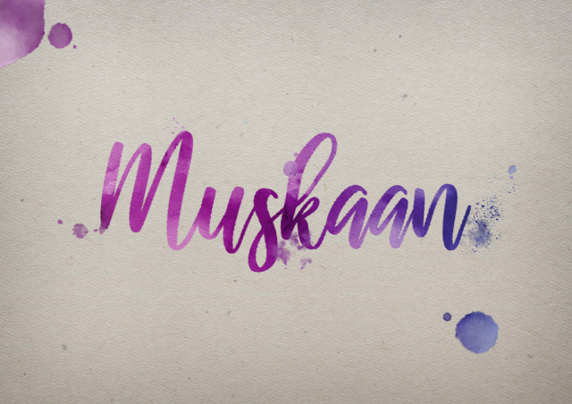 Free photo of Muskaan Watercolor Name DP