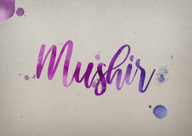 Free photo of Mushir Watercolor Name DP
